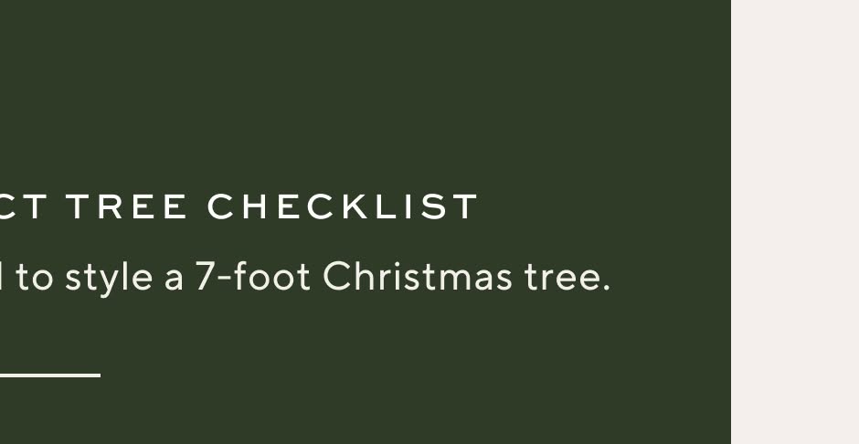 Here are the decorations you'll need to style a 7-foot Christmas tree.